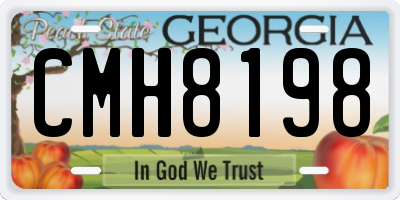 GA license plate CMH8198
