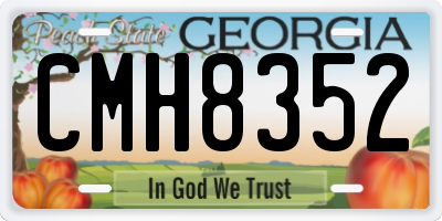 GA license plate CMH8352