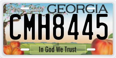 GA license plate CMH8445