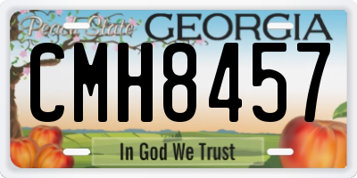 GA license plate CMH8457