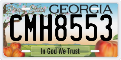 GA license plate CMH8553