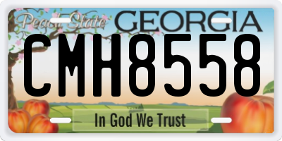 GA license plate CMH8558