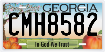 GA license plate CMH8582