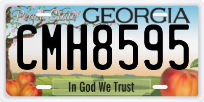GA license plate CMH8595