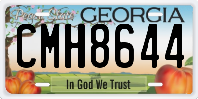 GA license plate CMH8644
