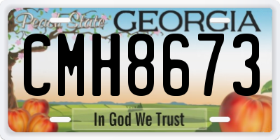 GA license plate CMH8673