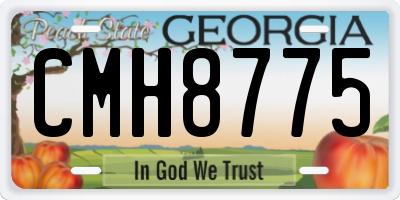 GA license plate CMH8775
