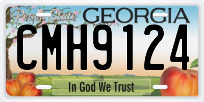 GA license plate CMH9124