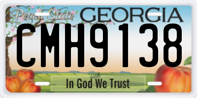 GA license plate CMH9138