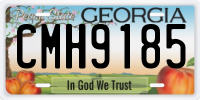 GA license plate CMH9185