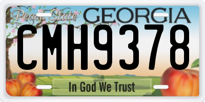 GA license plate CMH9378