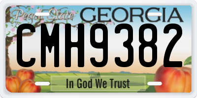 GA license plate CMH9382