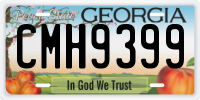 GA license plate CMH9399