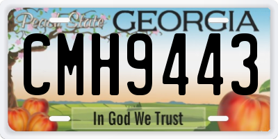 GA license plate CMH9443
