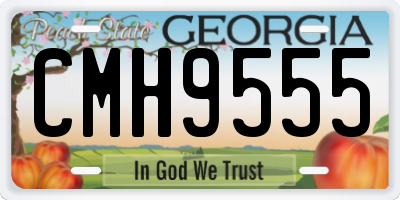 GA license plate CMH9555