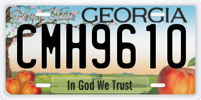 GA license plate CMH9610