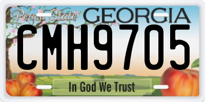 GA license plate CMH9705