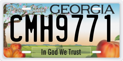 GA license plate CMH9771