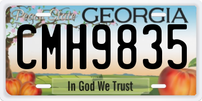 GA license plate CMH9835