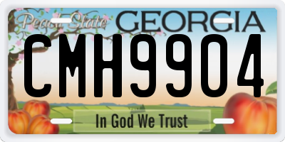 GA license plate CMH9904