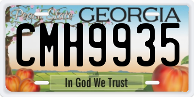GA license plate CMH9935
