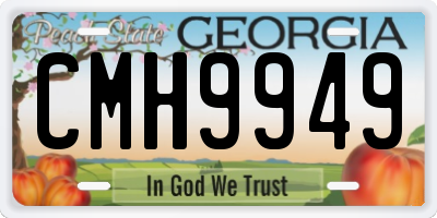 GA license plate CMH9949