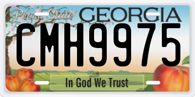 GA license plate CMH9975