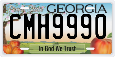 GA license plate CMH9990
