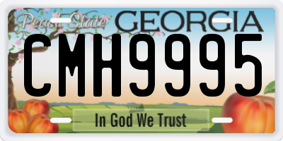 GA license plate CMH9995