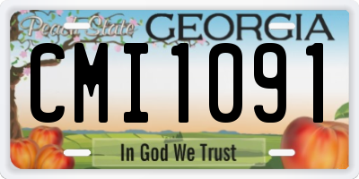 GA license plate CMI1091