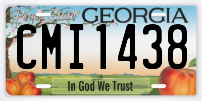 GA license plate CMI1438