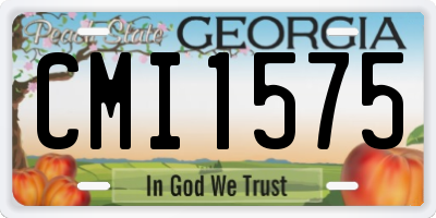 GA license plate CMI1575