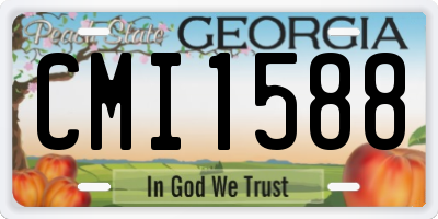 GA license plate CMI1588