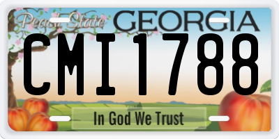 GA license plate CMI1788