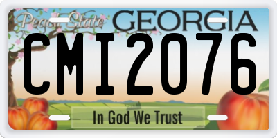 GA license plate CMI2076