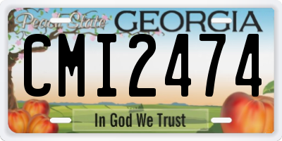 GA license plate CMI2474