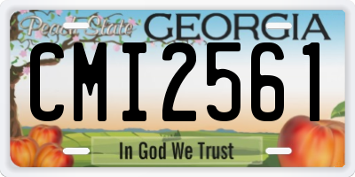 GA license plate CMI2561