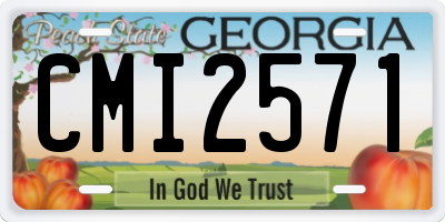 GA license plate CMI2571