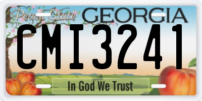 GA license plate CMI3241