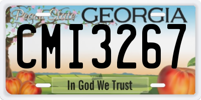 GA license plate CMI3267