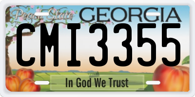 GA license plate CMI3355