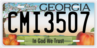 GA license plate CMI3507