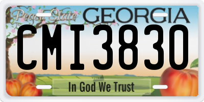 GA license plate CMI3830