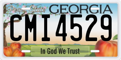 GA license plate CMI4529