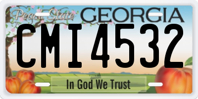 GA license plate CMI4532