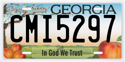 GA license plate CMI5297