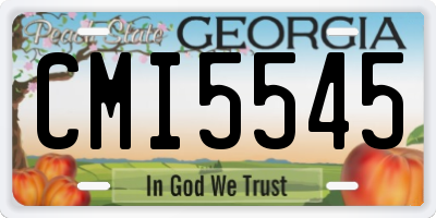 GA license plate CMI5545