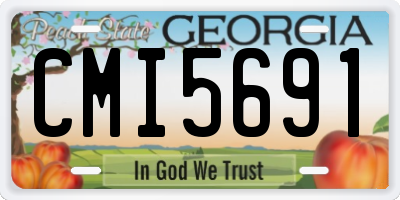 GA license plate CMI5691