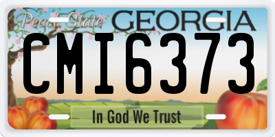 GA license plate CMI6373