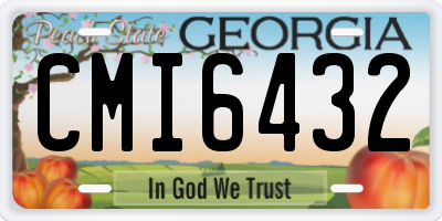 GA license plate CMI6432